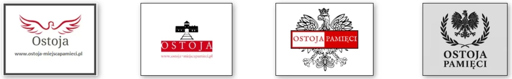 Ewolucja logo projektu Ostoja Pamięci